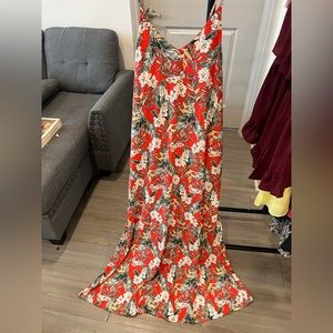 Tropical dress adjustable straps new with tags medium